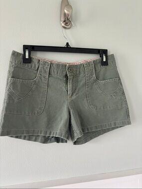 American Eagle Outfitters Olive Green Women's Cotton Shorts